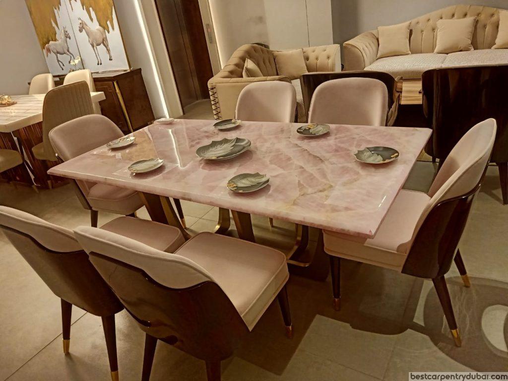 Marble Top Dining Table