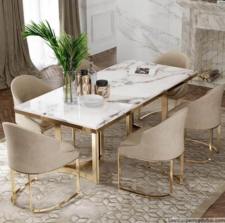 marble dining table